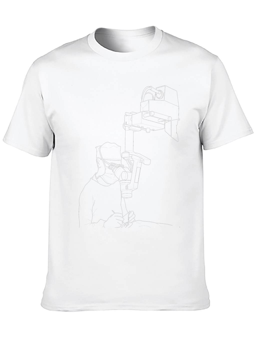 Modern Surgical Scene Graphic Tee - Black Cotton