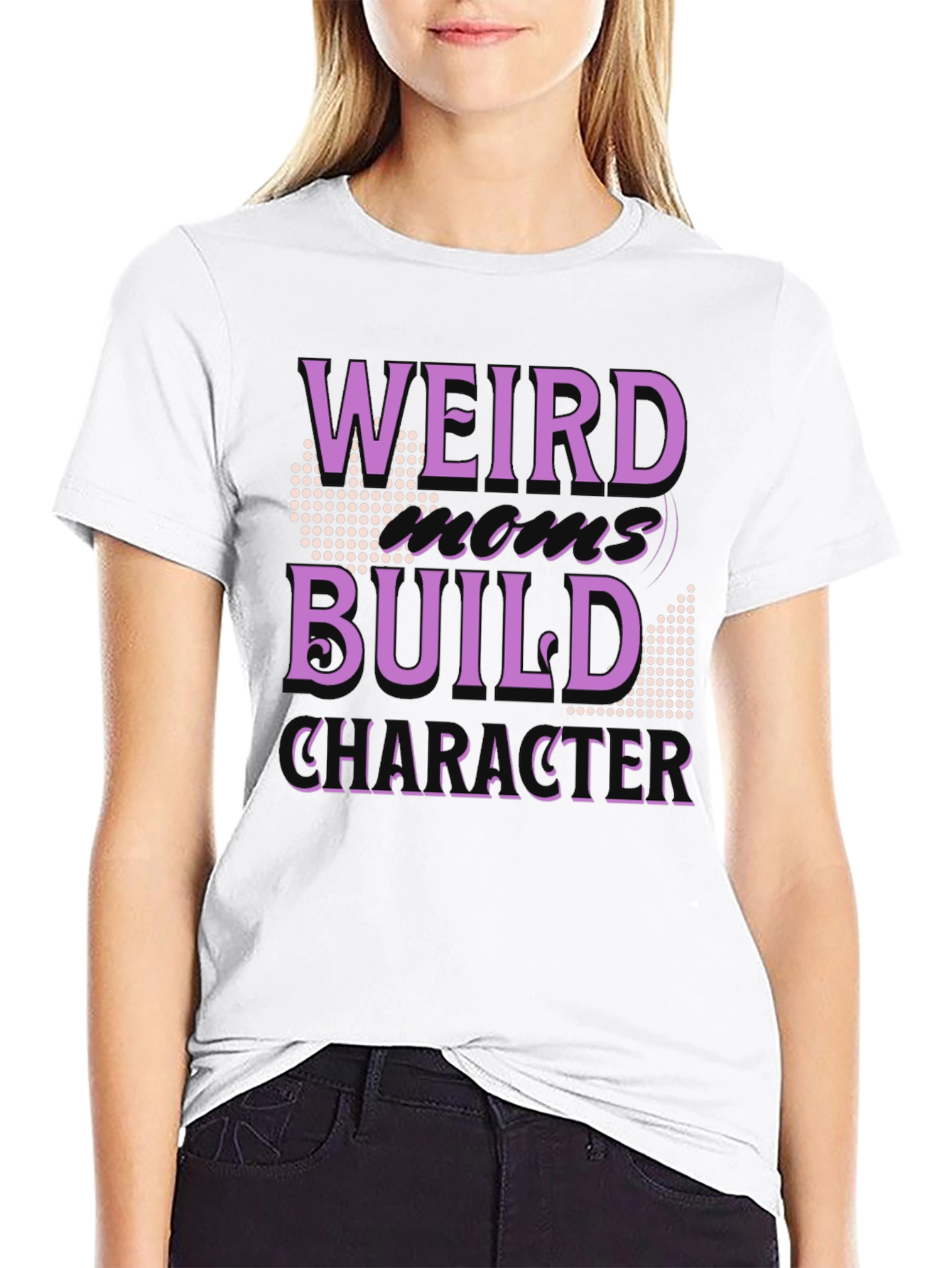 Weird Build Character Black T-Shirt
