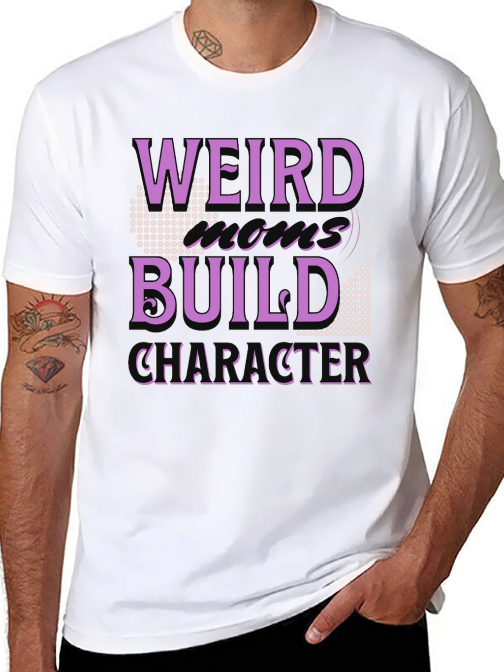 Weird Build Character Black T-Shirt