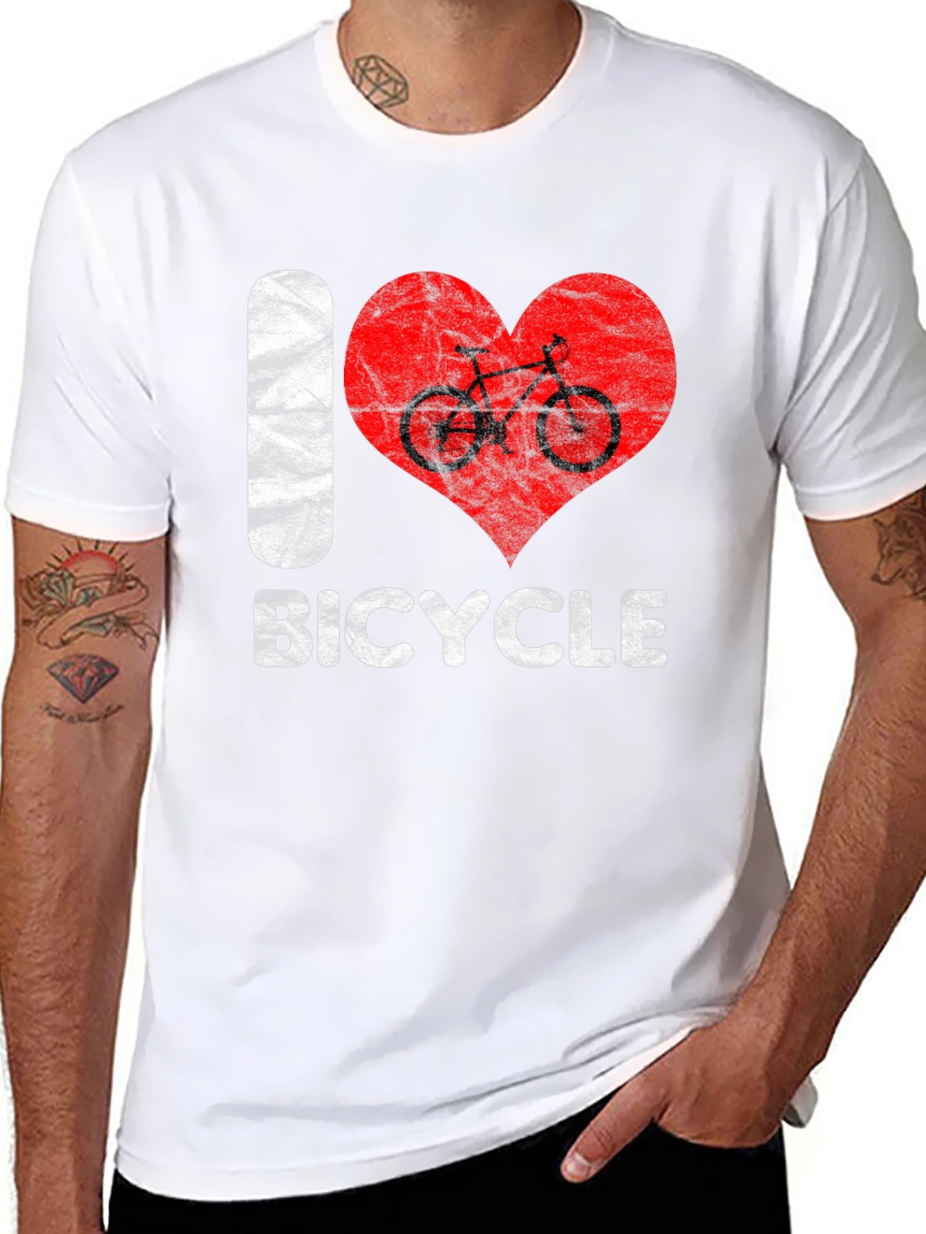 I Love Bicycle Graphic T-Shirt