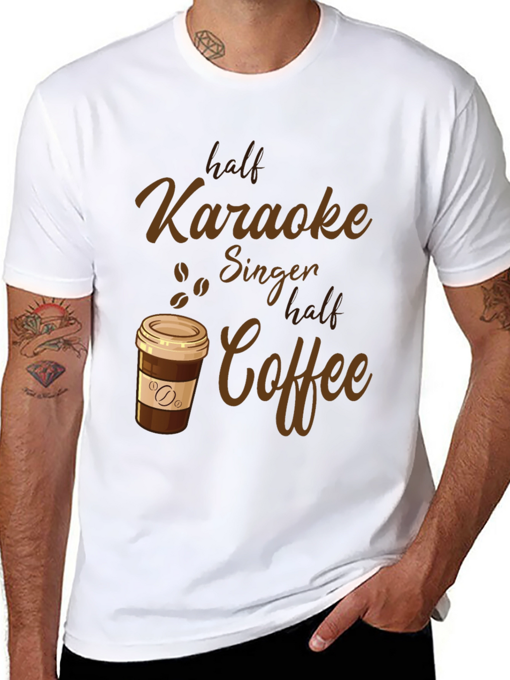 Karaoke Singer Coffee Lover T-Shirt