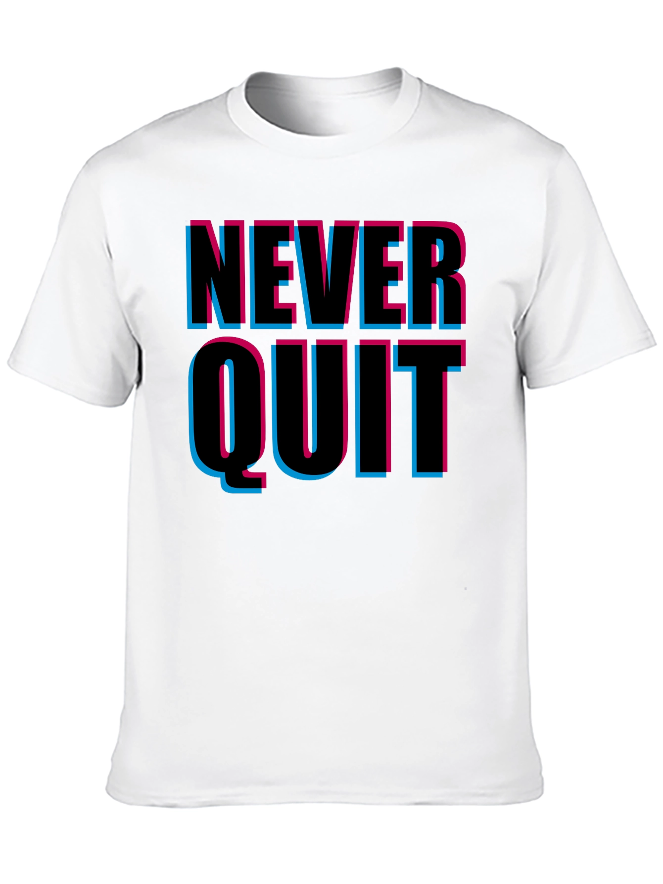 Never Quit Graphic Print T-Shirt