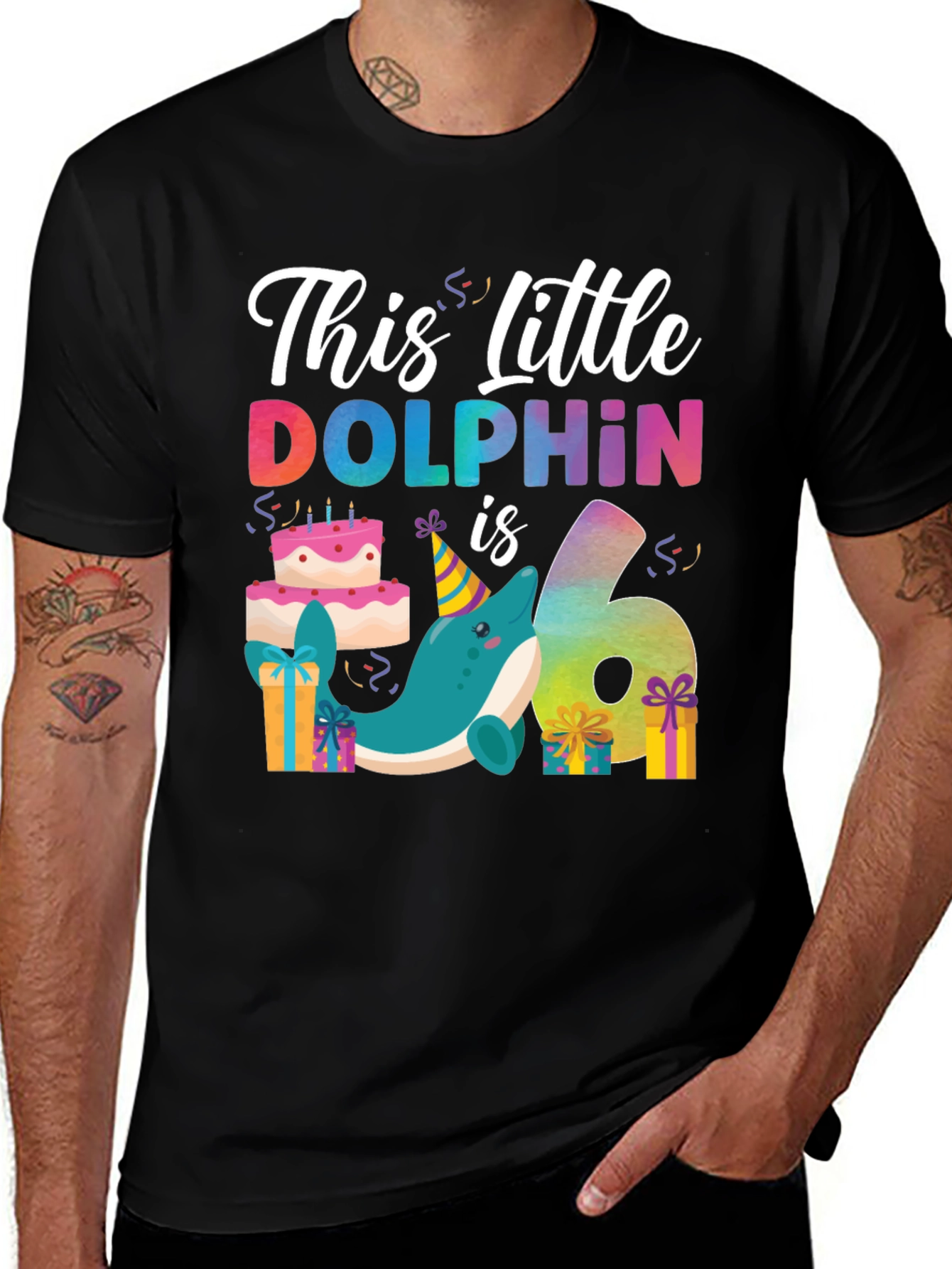 This Little Dolphin is Six T-Shirt
