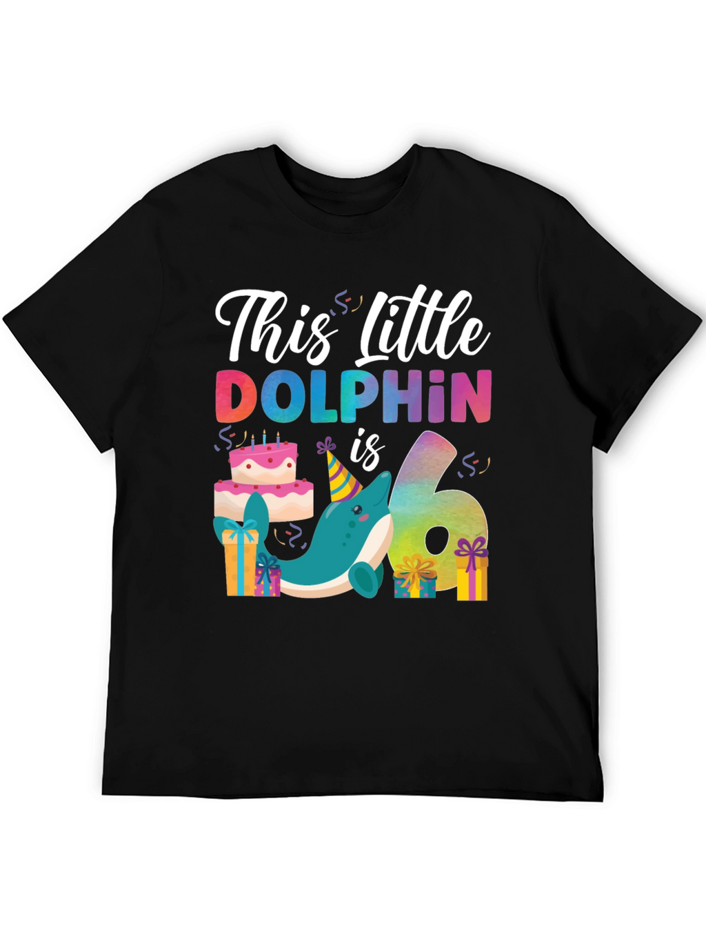 This Little Dolphin is Six T-Shirt