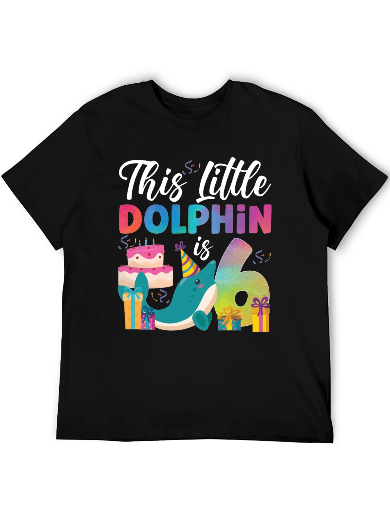 This Little Dolphin is Six T-Shirt