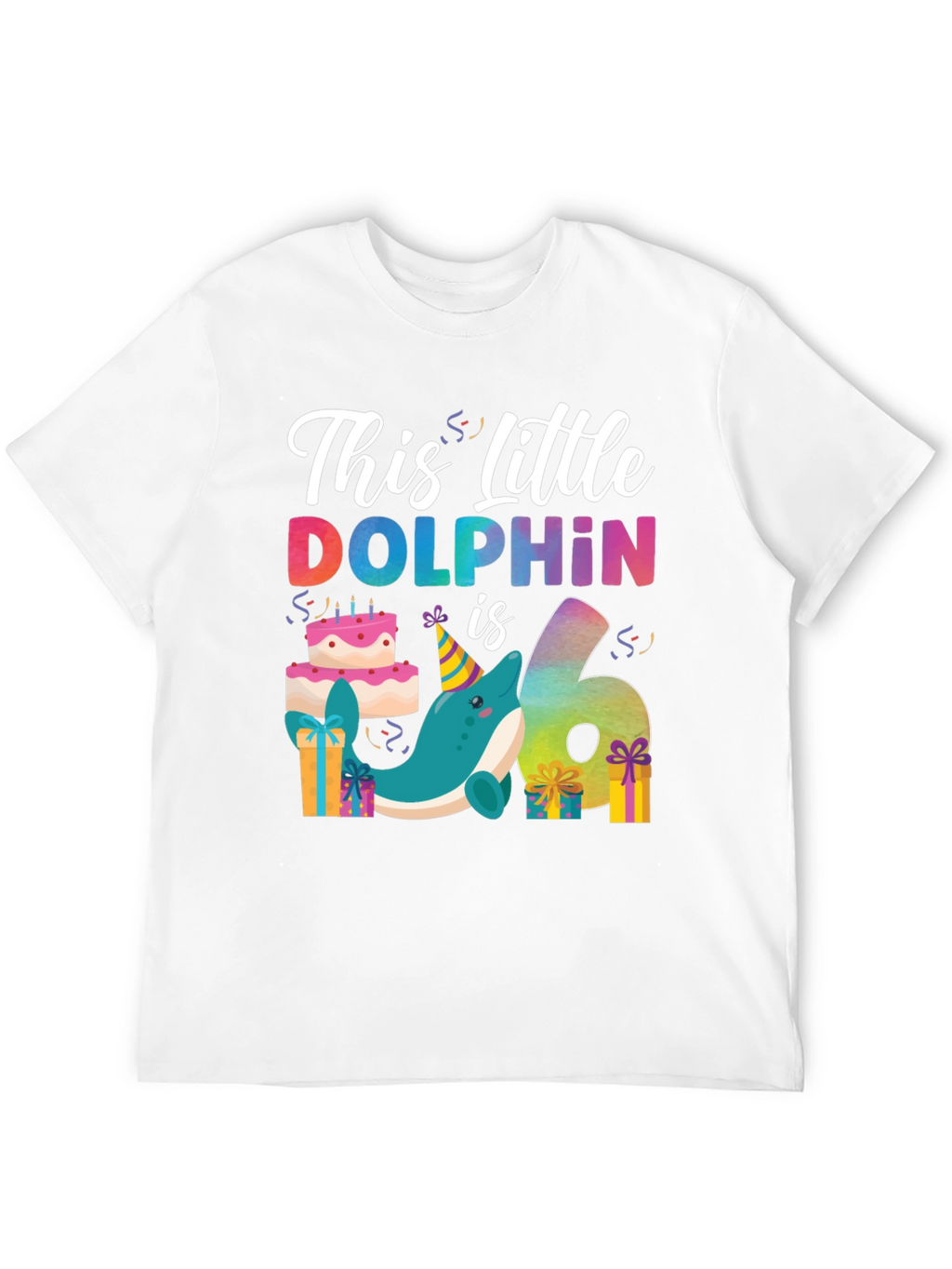 This Little Dolphin is Six T-Shirt