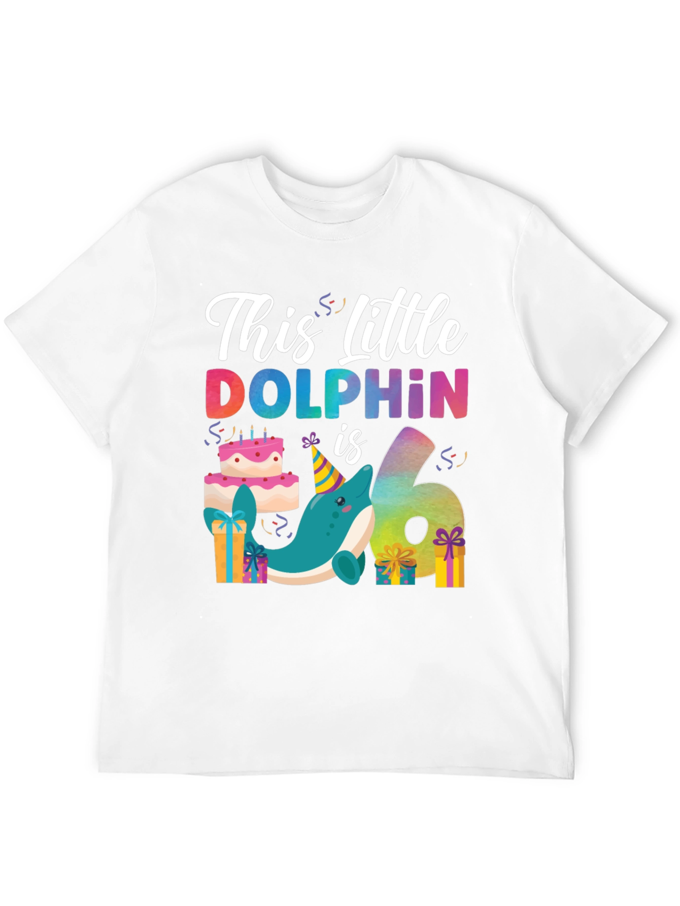 This Little Dolphin is Six T-Shirt