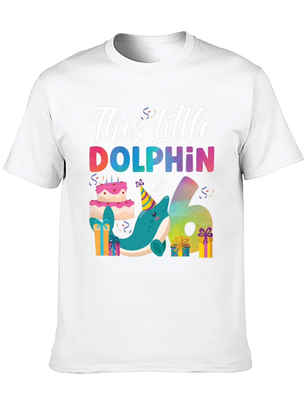 This Little Dolphin is Six T-Shirt