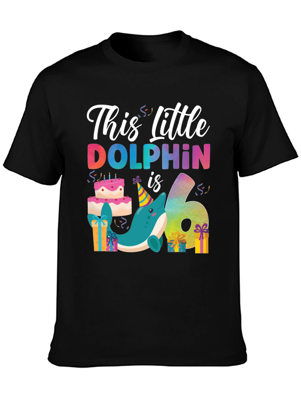This Little Dolphin is Six T-Shirt