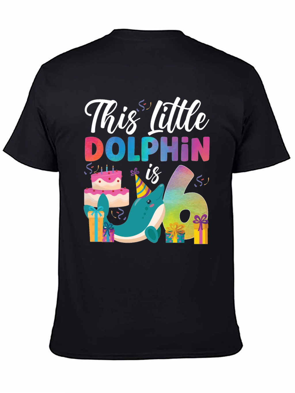 This Little Dolphin is Six T-Shirt