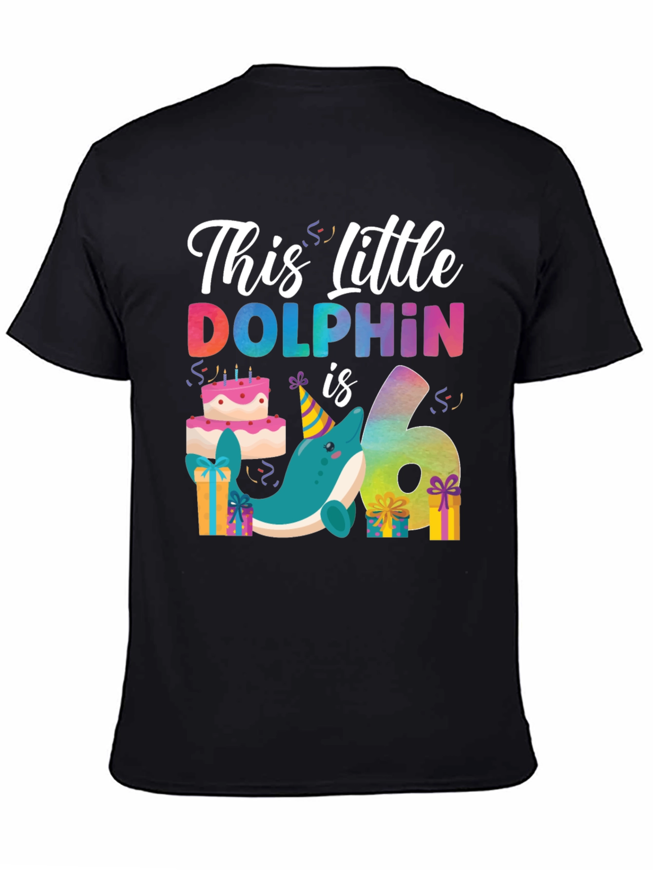 This Little Dolphin is Six T-Shirt