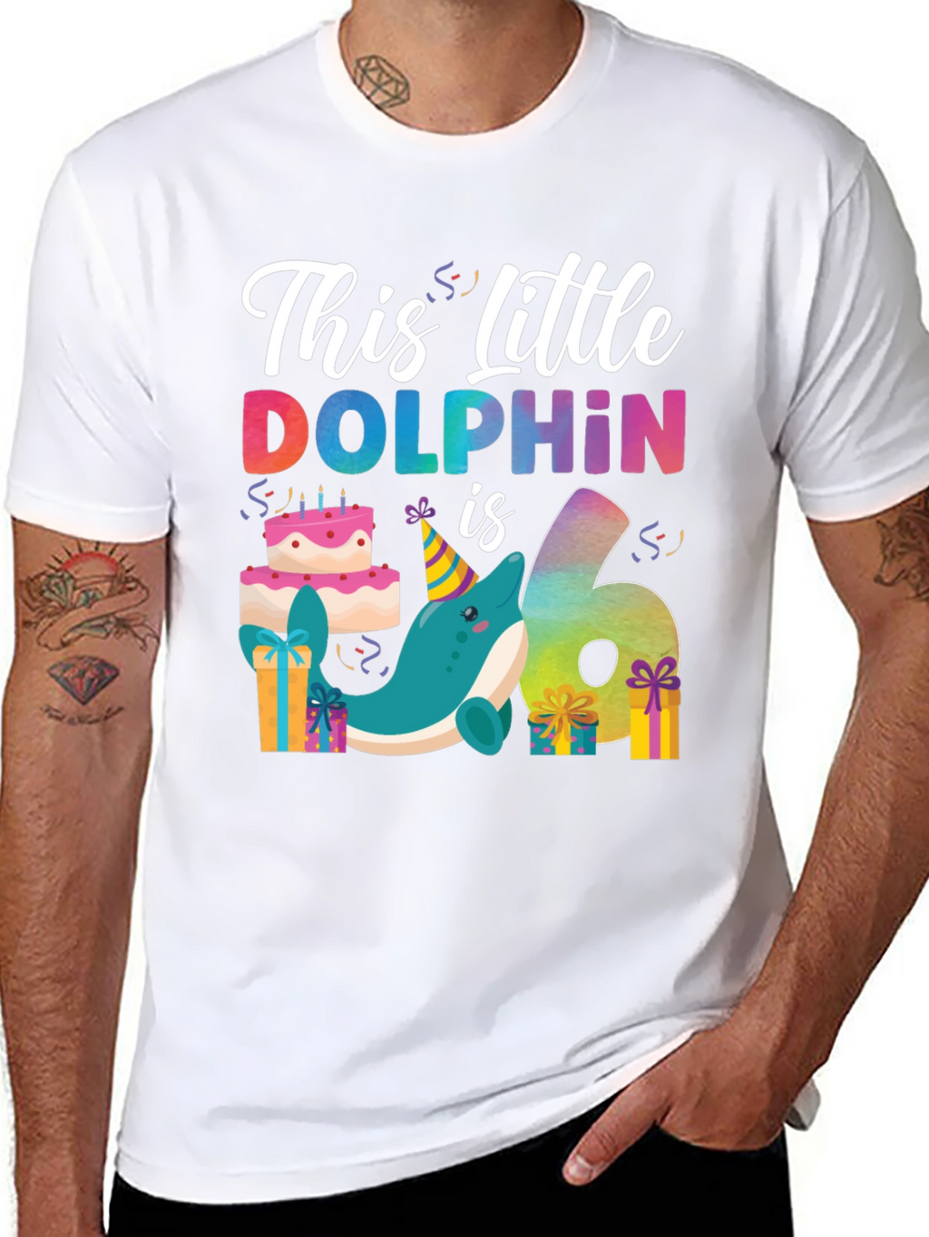 This Little Dolphin is Six T-Shirt
