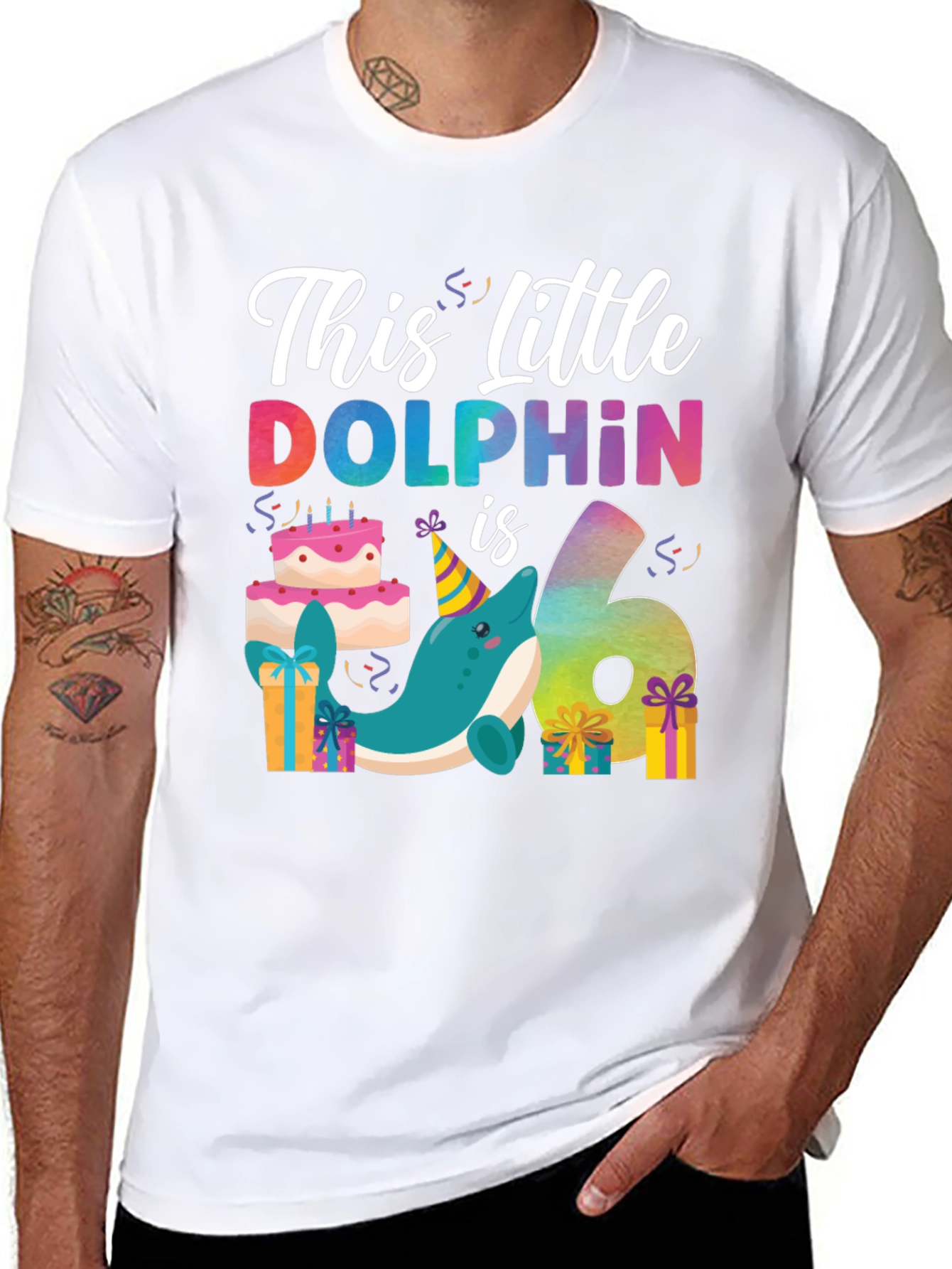 This Little Dolphin is Six T-Shirt