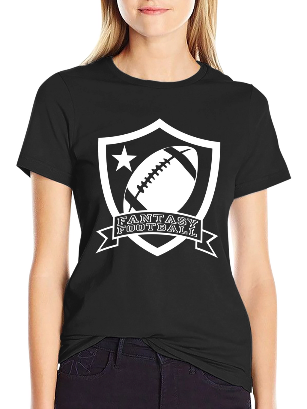 Fantasy Football Black Graphic Tee