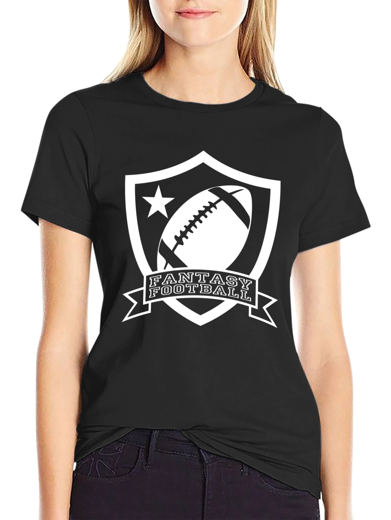Fantasy Football Black Graphic Tee