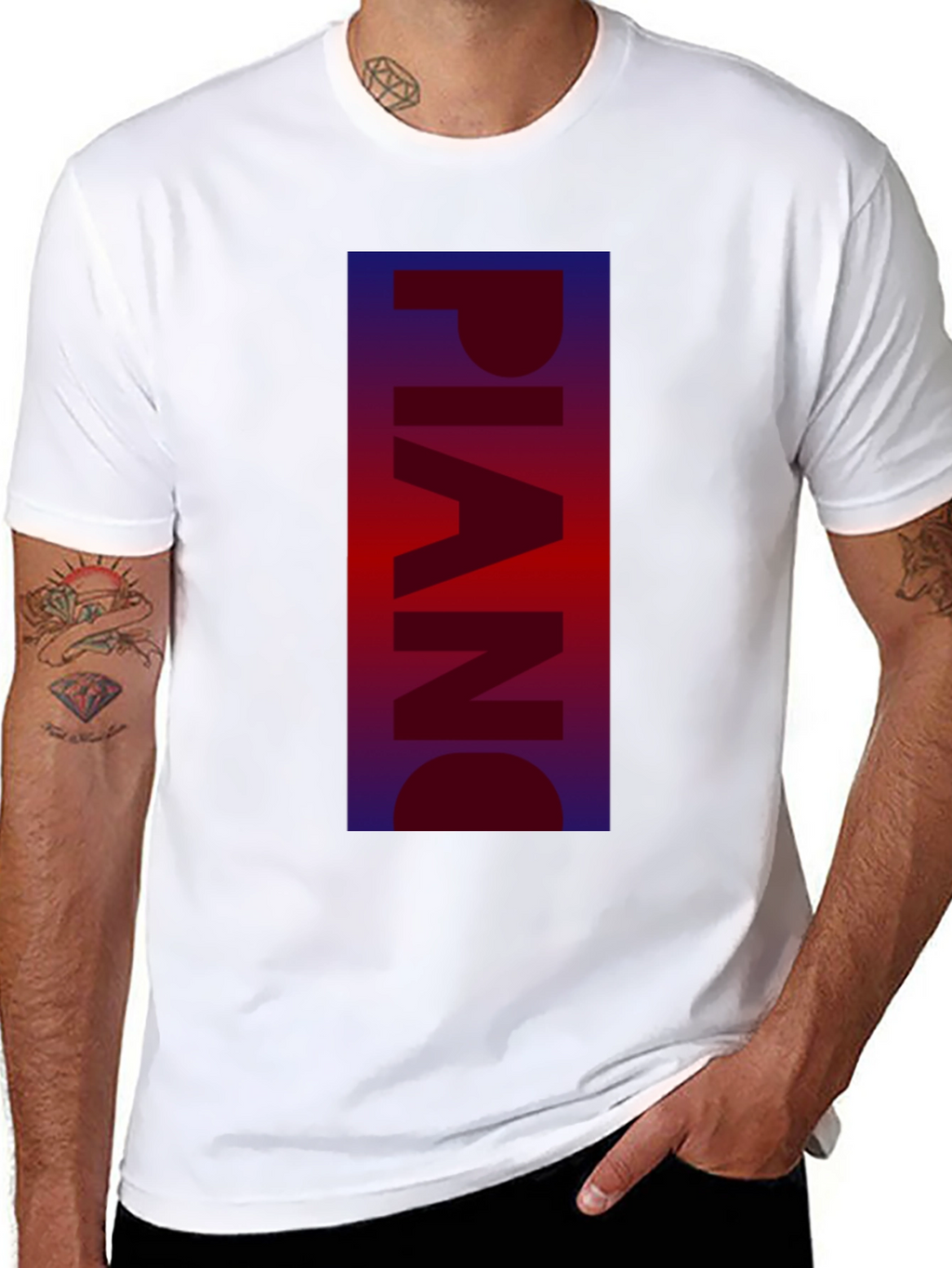 Piano Graphic Tee - Stylish Music Lover Shirt