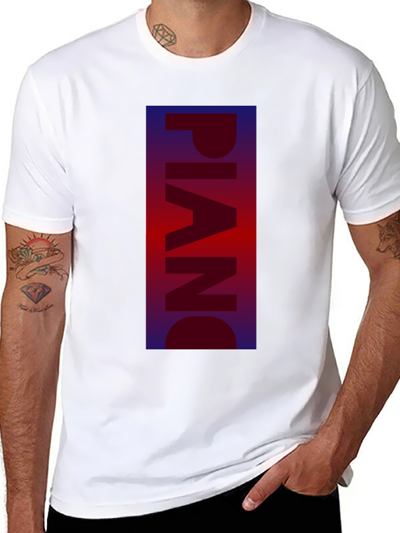 Piano Graphic Tee - Stylish Music Lover Shirt