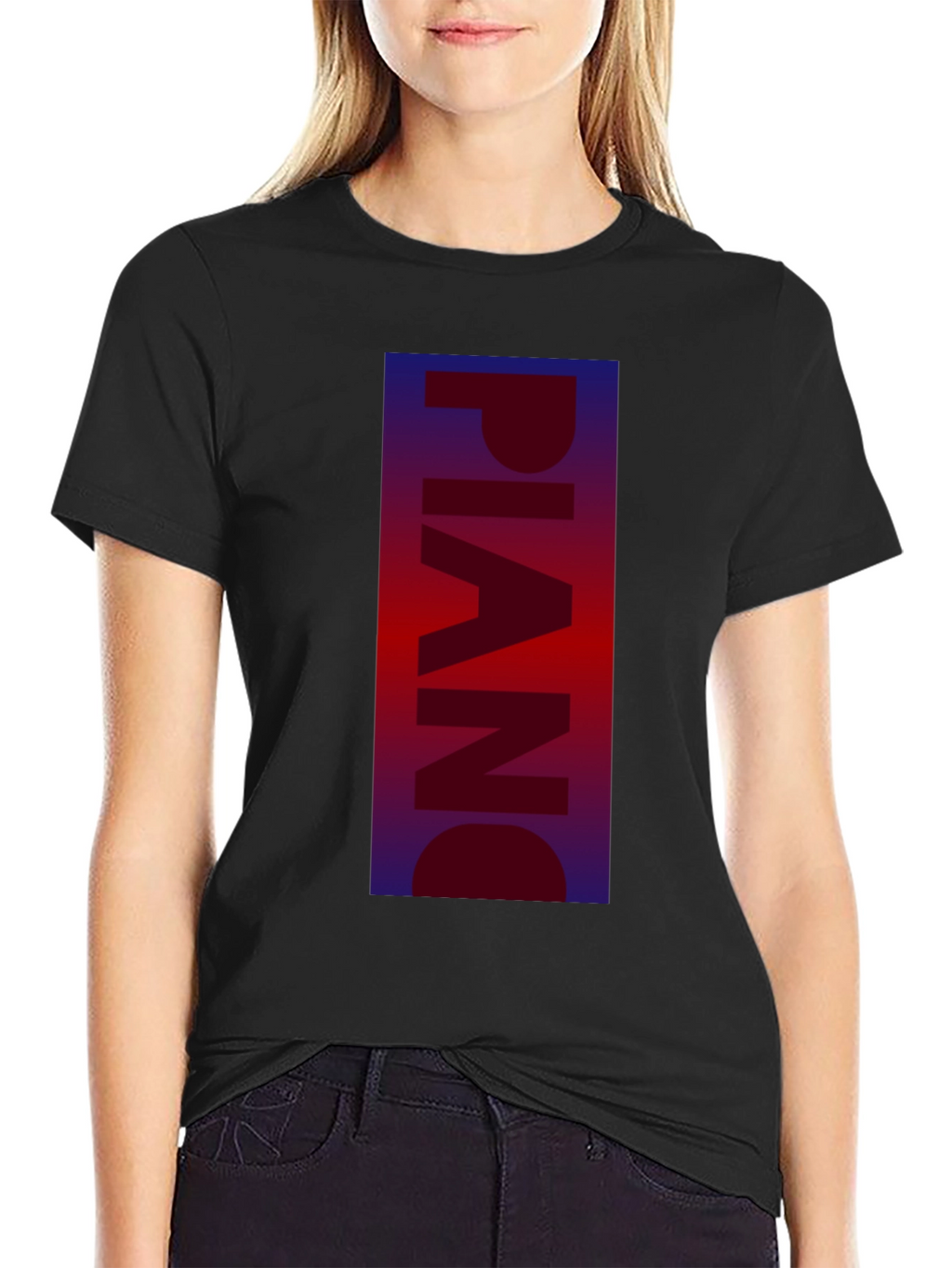 Piano Graphic Tee - Stylish Music Lover Shirt
