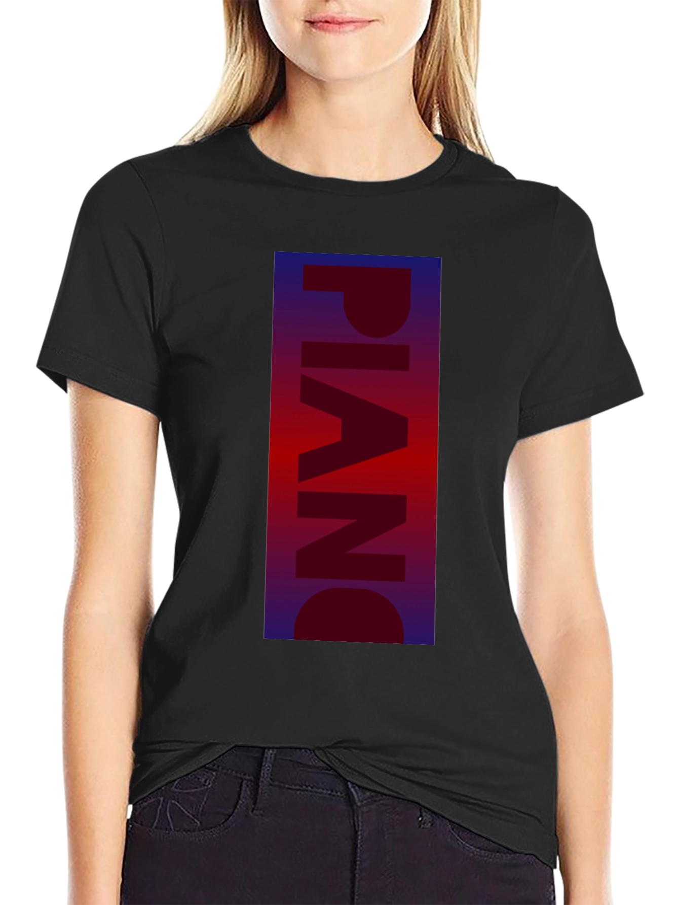 Piano Graphic Tee - Stylish Music Lover Shirt