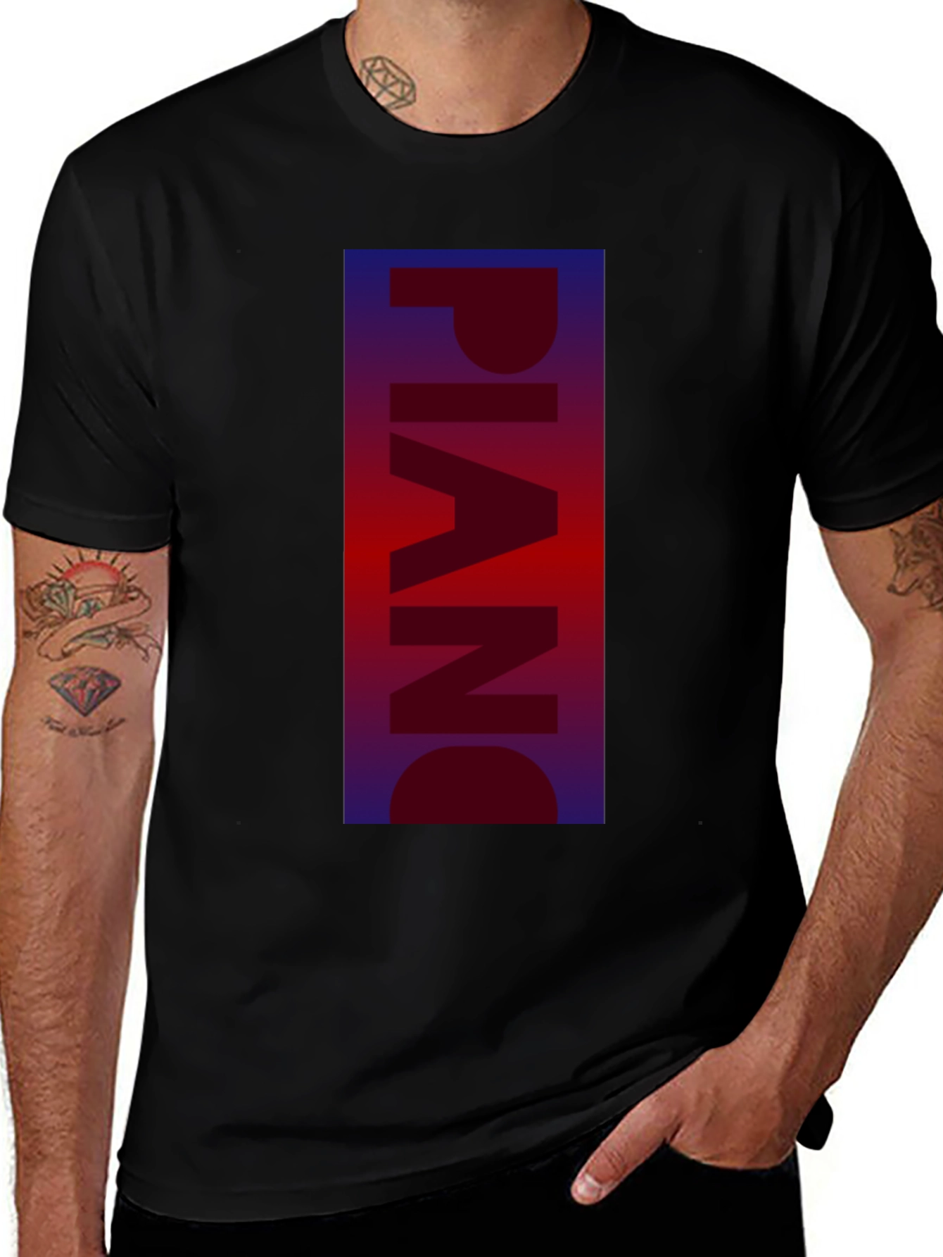Piano Graphic Tee - Stylish Music Lover Shirt