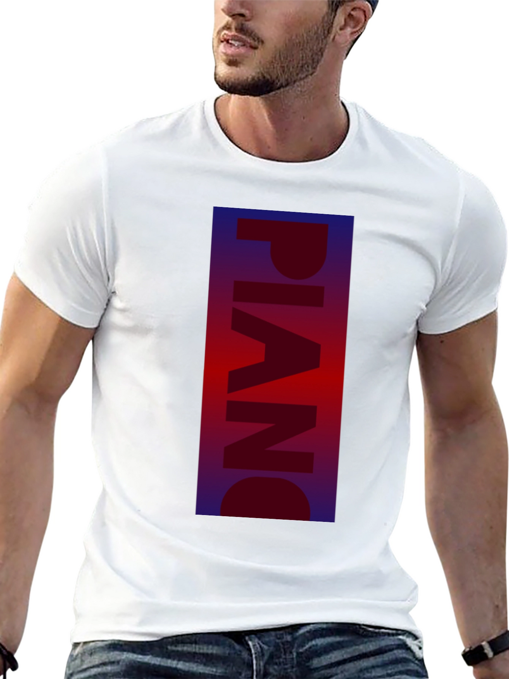 Piano Graphic Tee - Stylish Music Lover Shirt