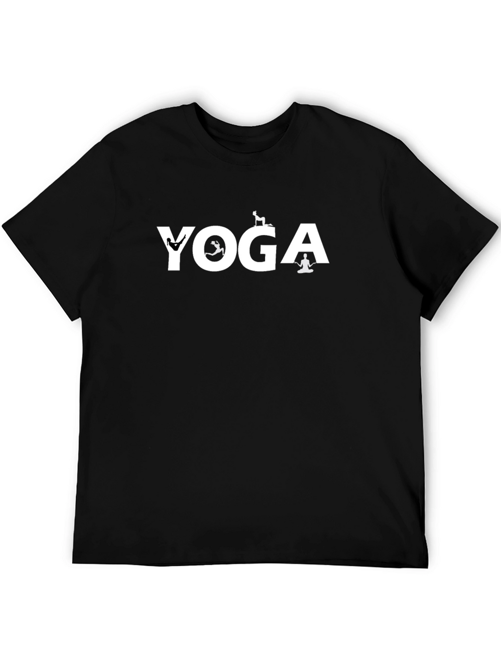 Yoga Graphic Tee - Black Cotton