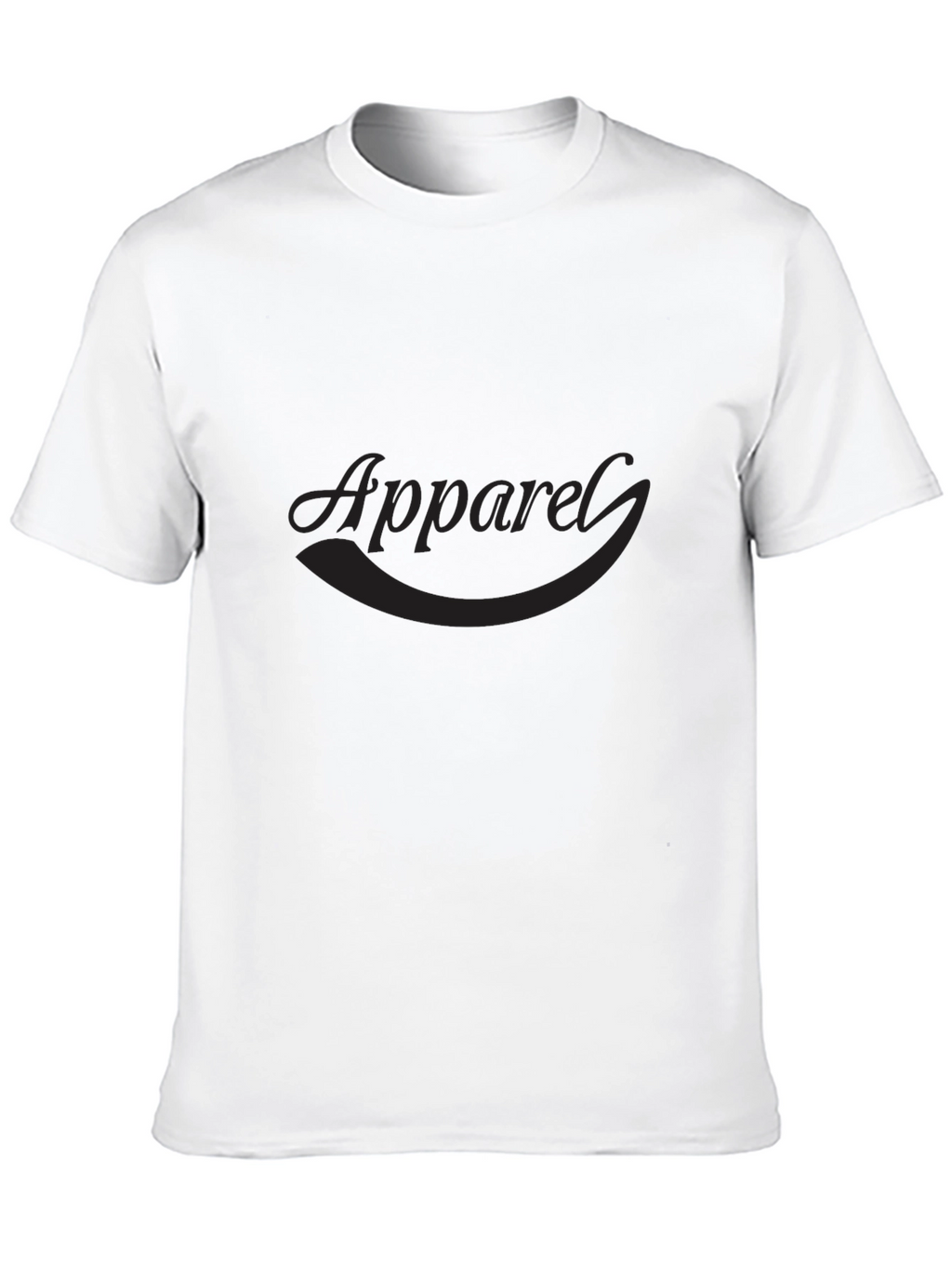 Mens Black Crew Neck Apparel T-Shirt