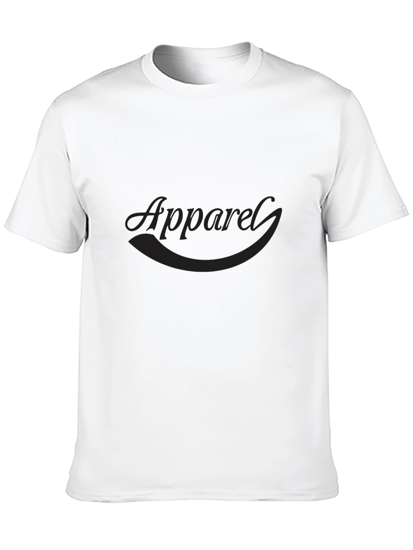 Mens Black Crew Neck Apparel T-Shirt
