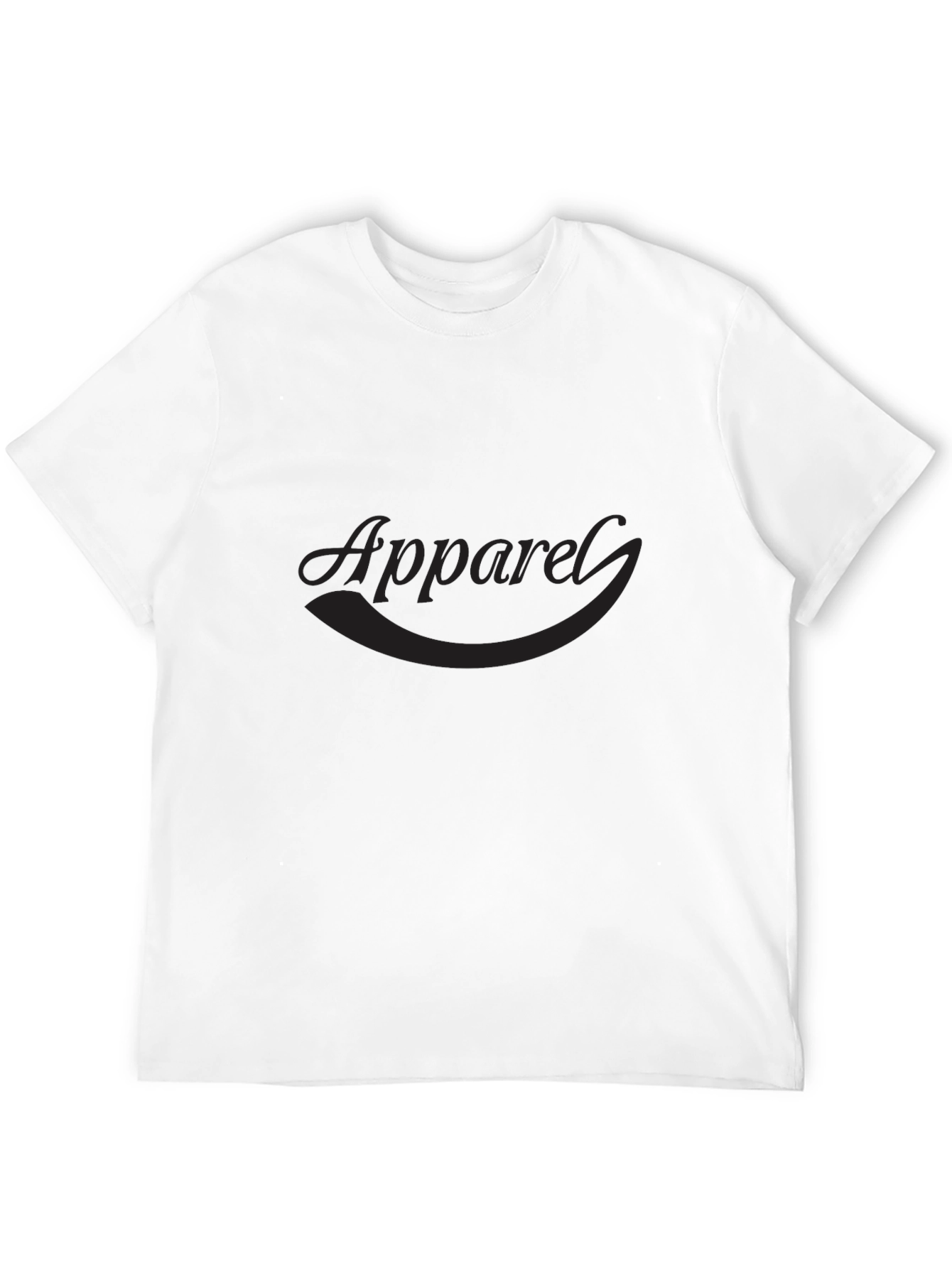 Mens Black Crew Neck Apparel T-Shirt