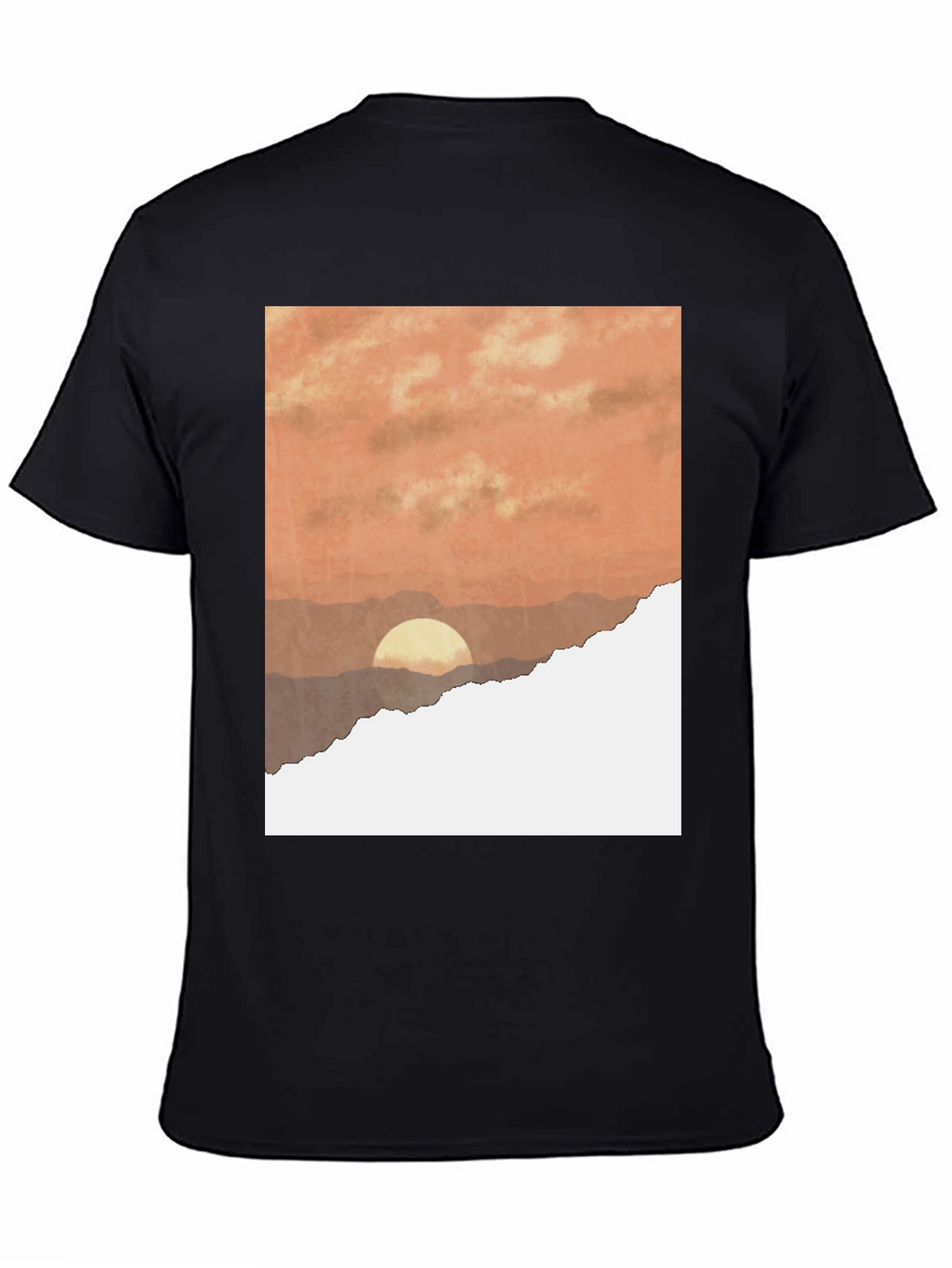 Sunset Graphic T-Shirt - Stylish Black Tee