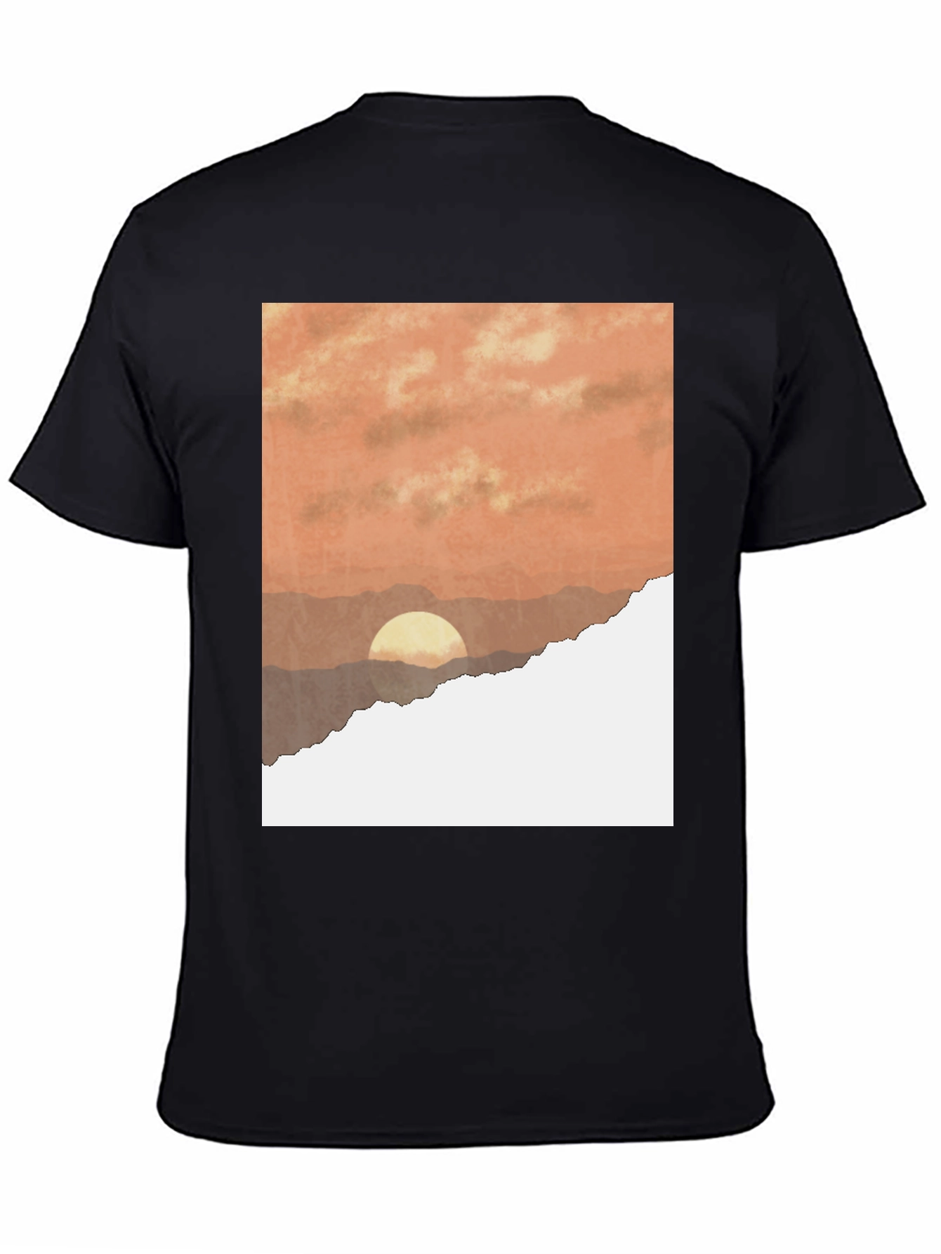 Sunset Graphic T-Shirt - Stylish Black Tee