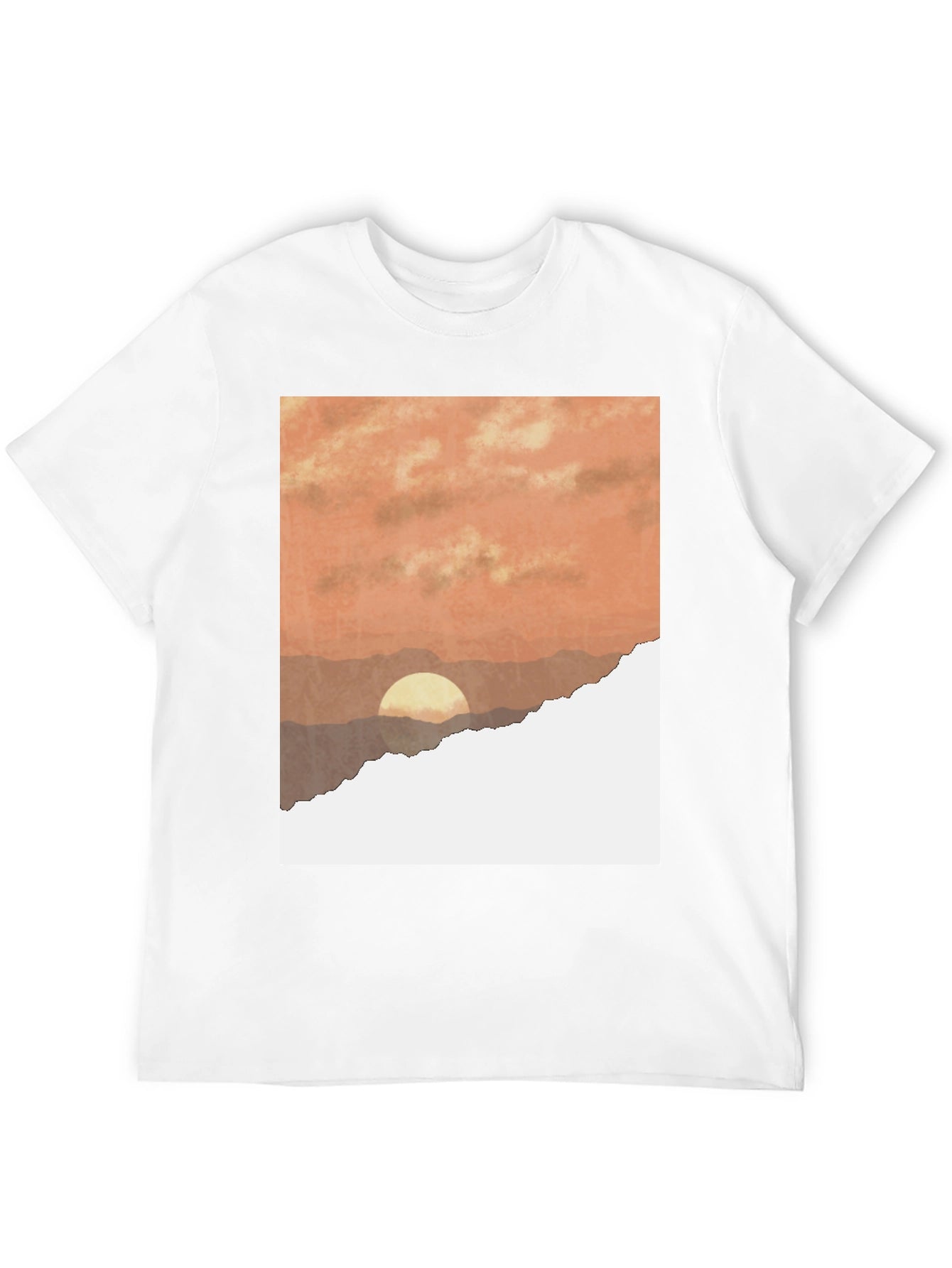 Sunset Graphic T-Shirt - Stylish Black Tee