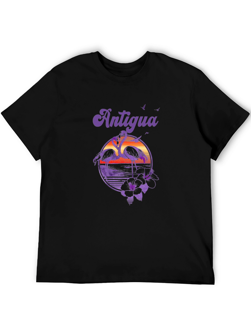 Antigua Flamingo Sunset Graphic T-Shirt