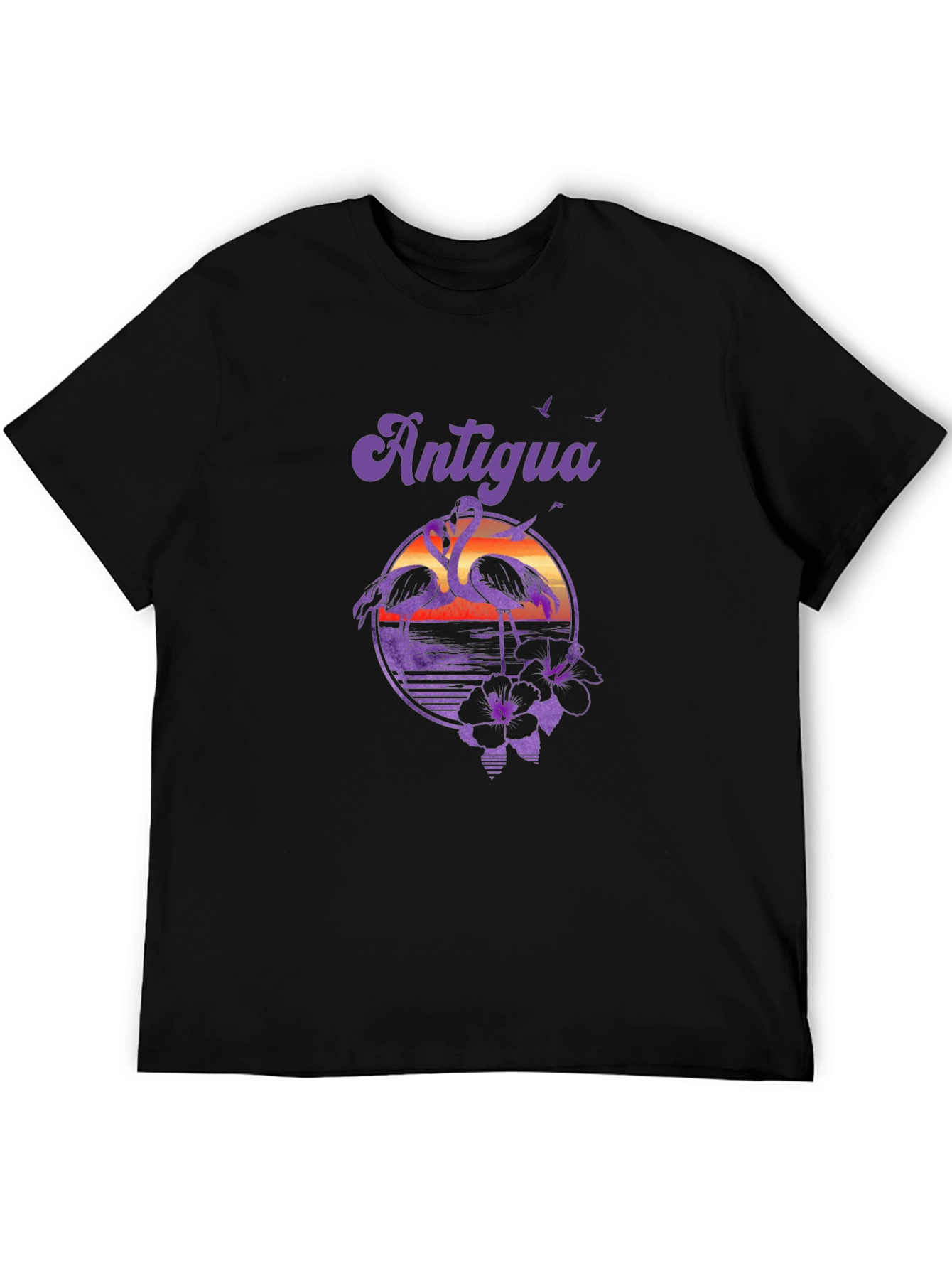 Antigua Flamingo Sunset Graphic T-Shirt
