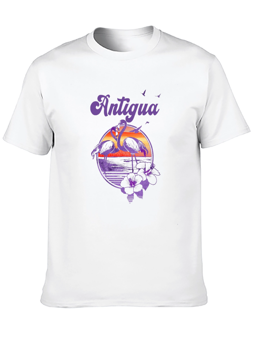 Antigua Flamingo Sunset Graphic T-Shirt