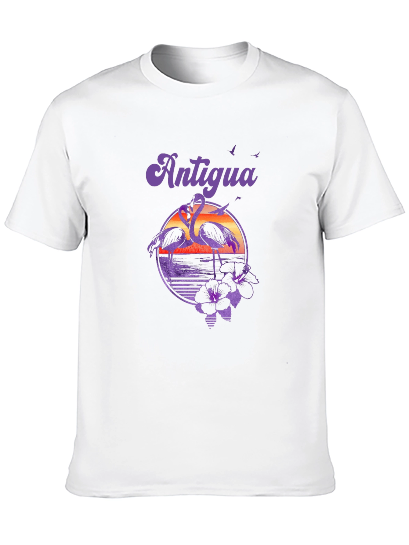 Antigua Flamingo Sunset Graphic T-Shirt