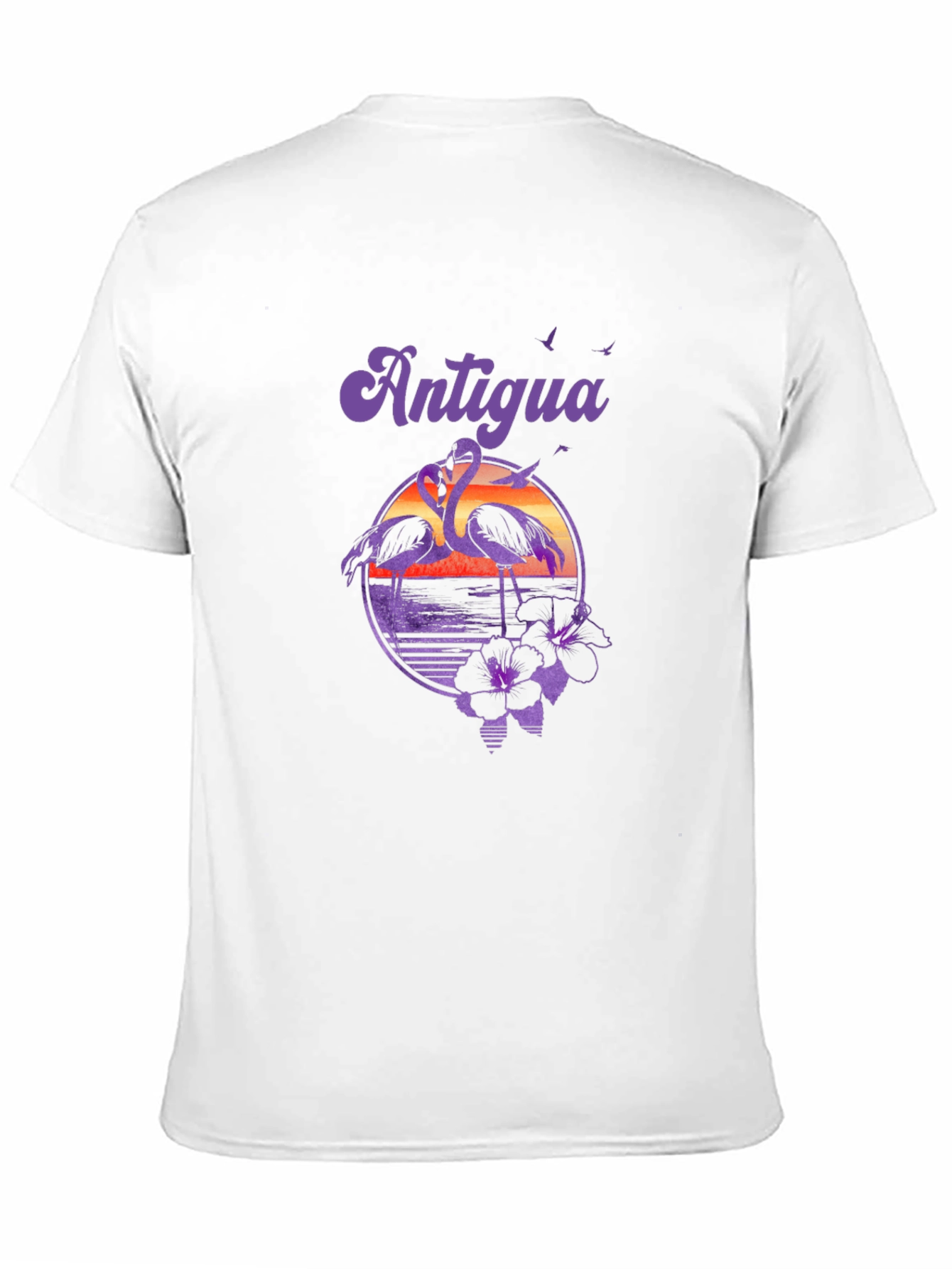 Antigua Flamingo Sunset Graphic T-Shirt