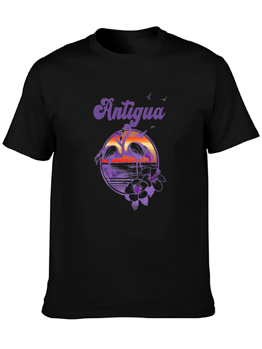 Antigua Flamingo Sunset Graphic T-Shirt