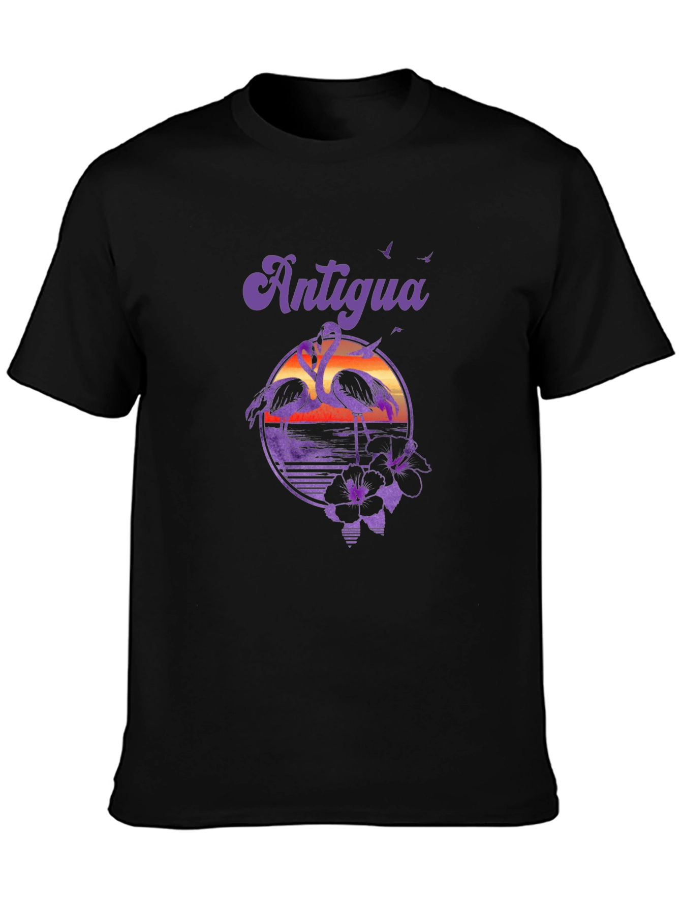 Antigua Flamingo Sunset Graphic T-Shirt