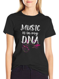 Music is in My DNA Black T-Shirt