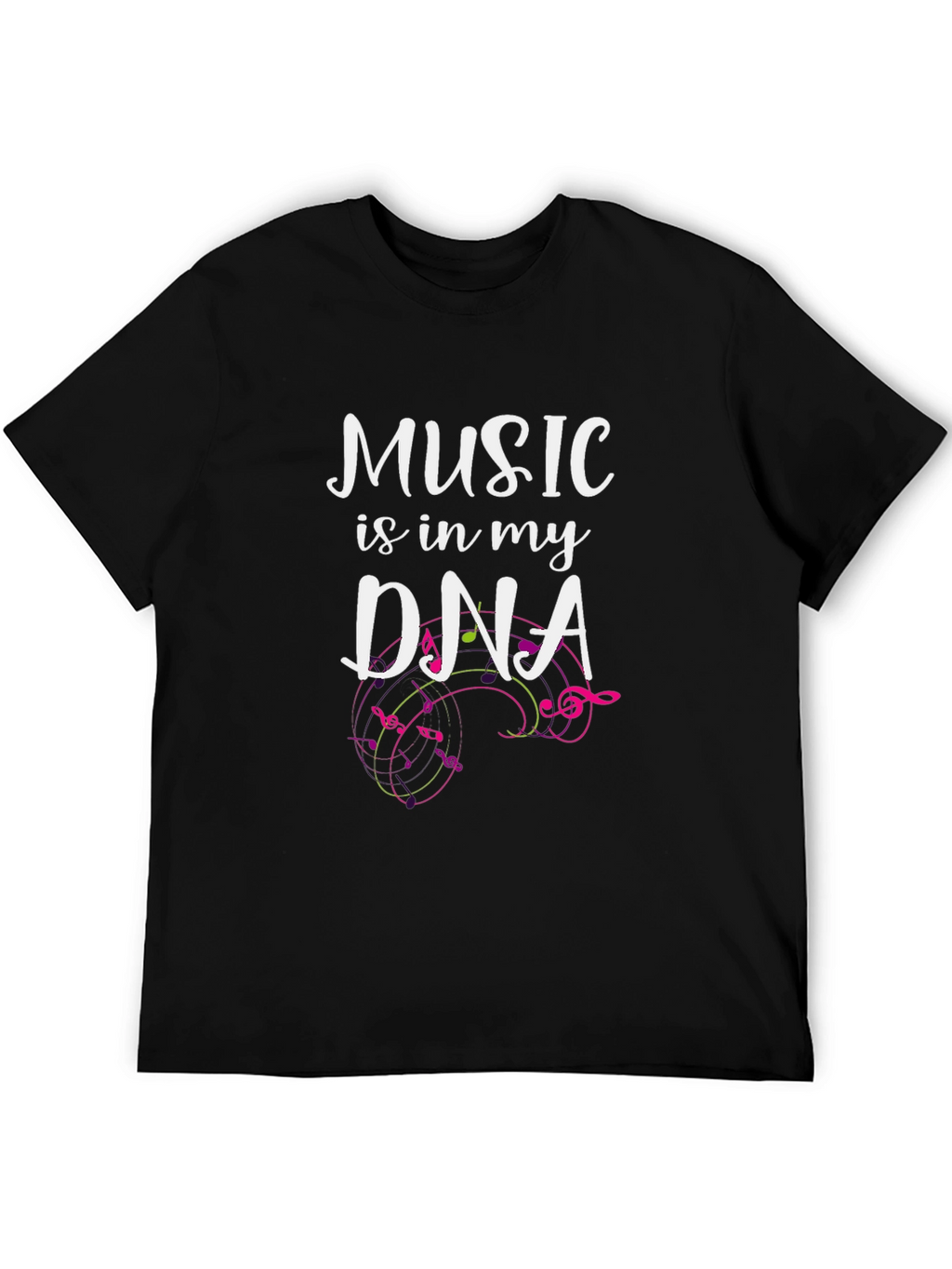 Music is in My DNA Black T-Shirt