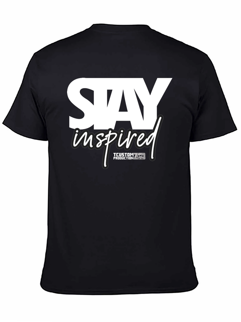 Stay Inspired Black Graphic Tee
