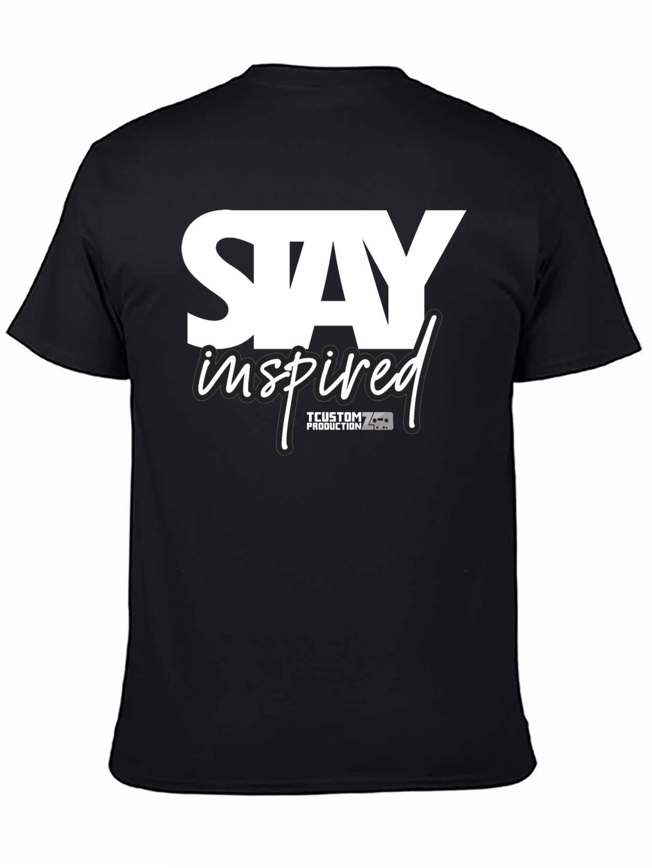 Stay Inspired Black Graphic Tee