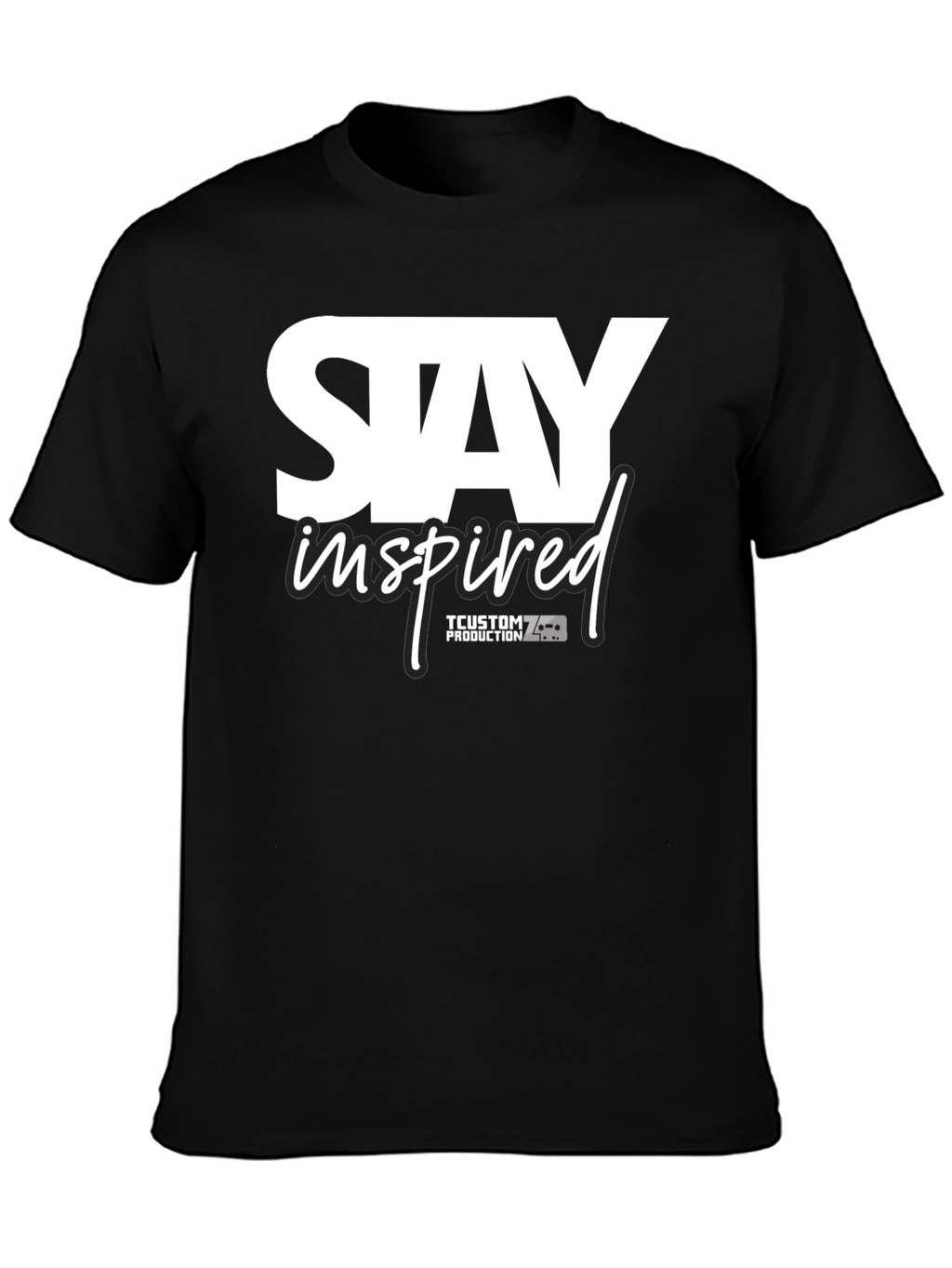 Stay Inspired Black Graphic Tee