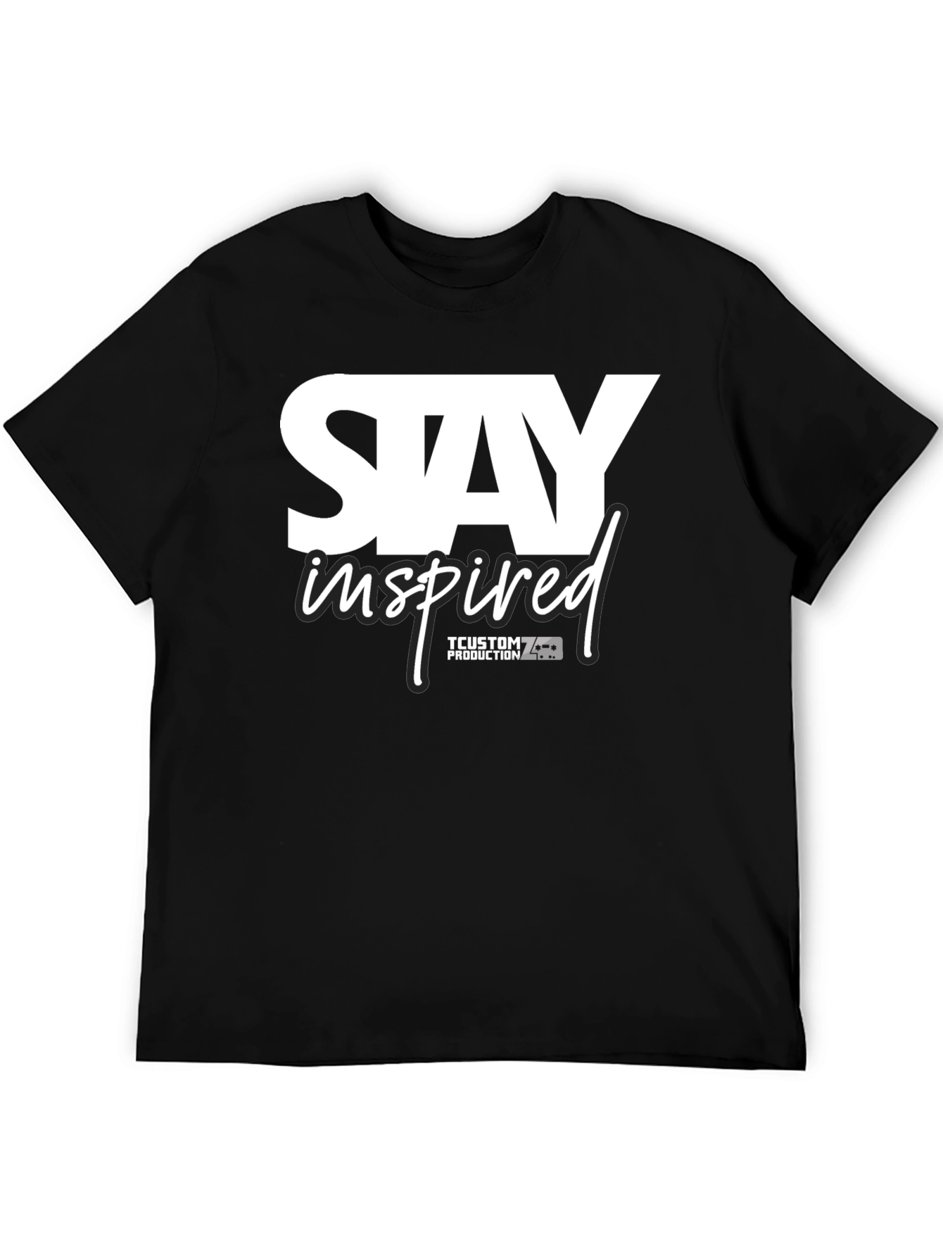 Stay Inspired Black Graphic Tee