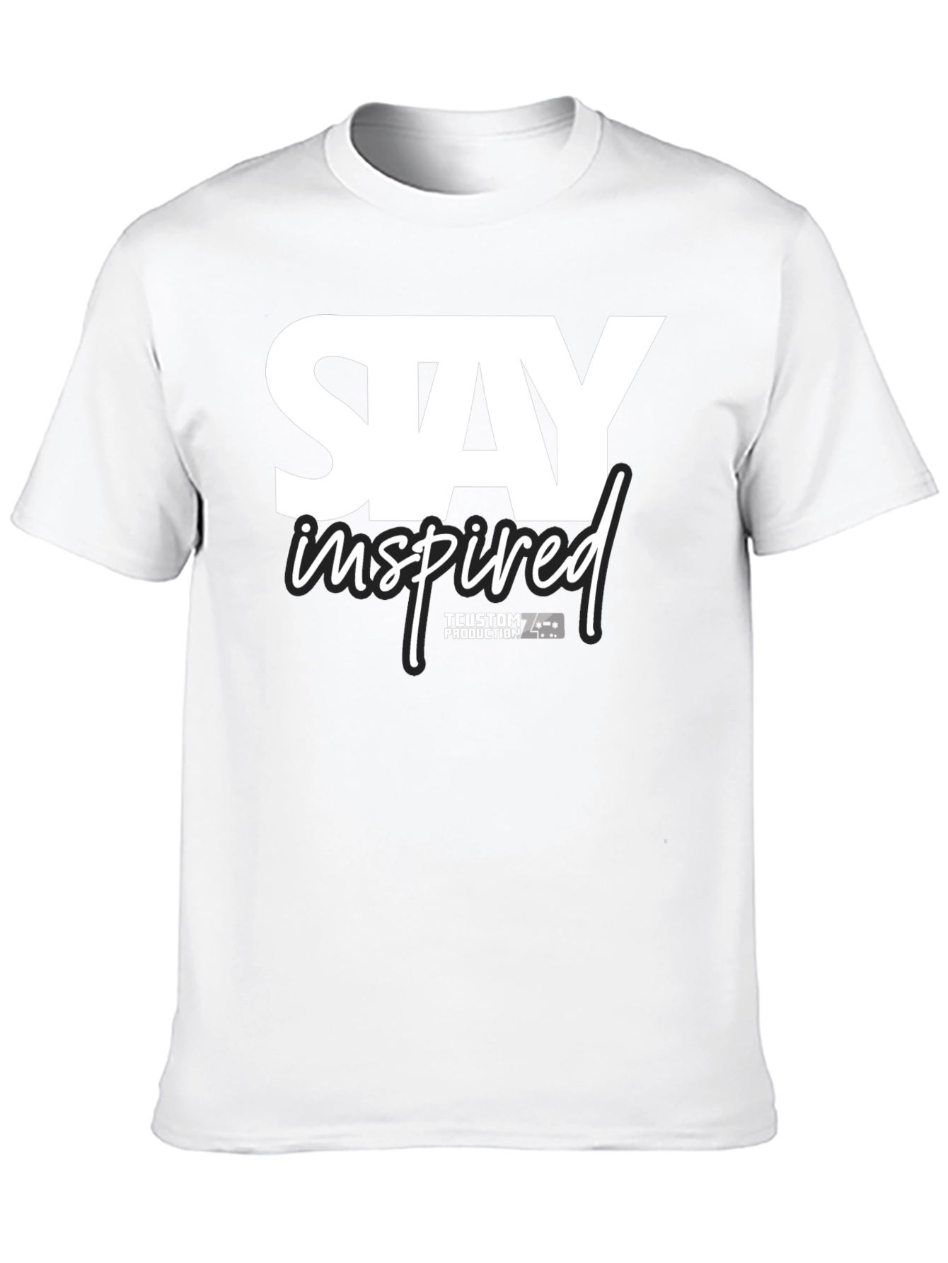 Stay Inspired Black Graphic Tee
