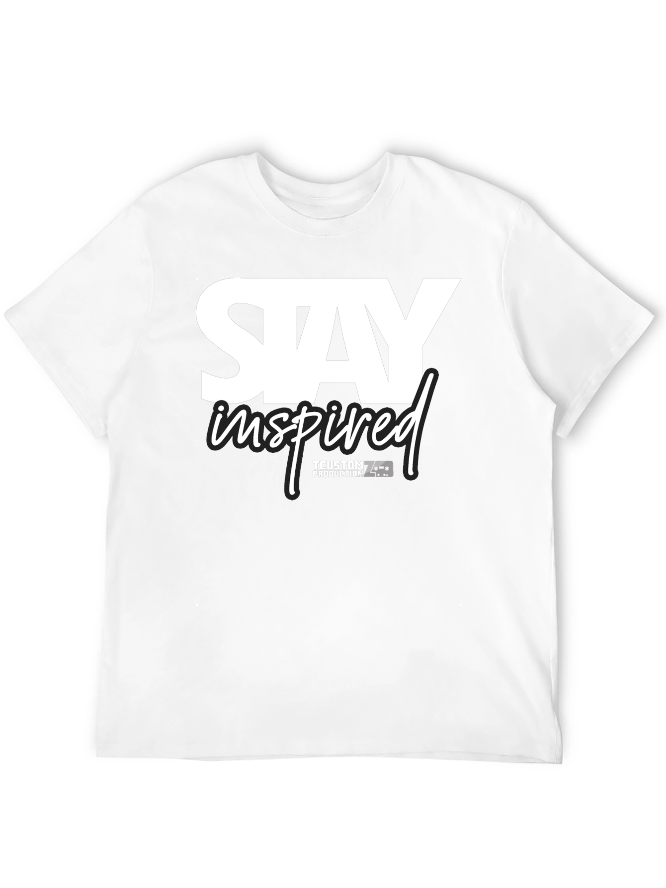 Stay Inspired Black Graphic Tee
