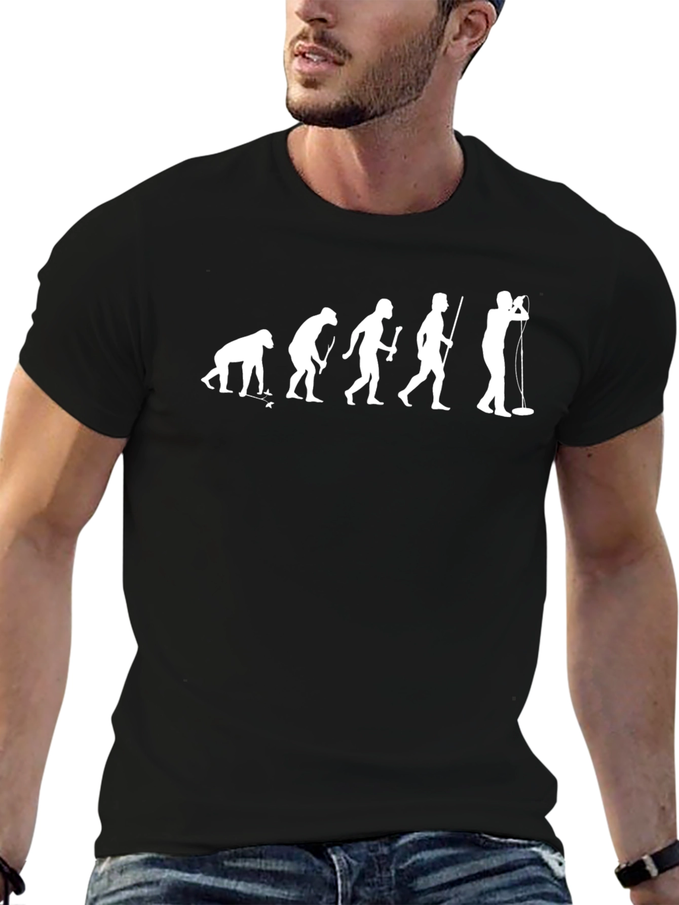 Evolution of Rock Music Black T-Shirt