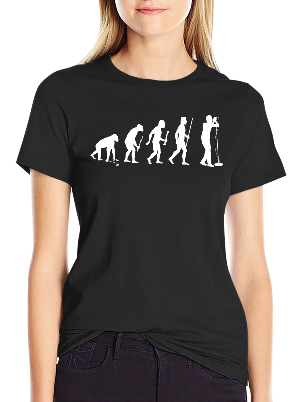 Evolution of Rock Music Black T-Shirt