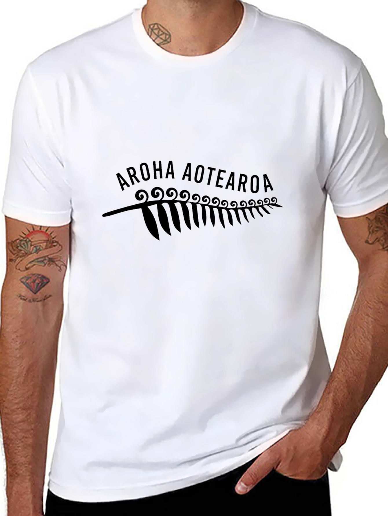 Aroha Aotearoa Black T-Shirt